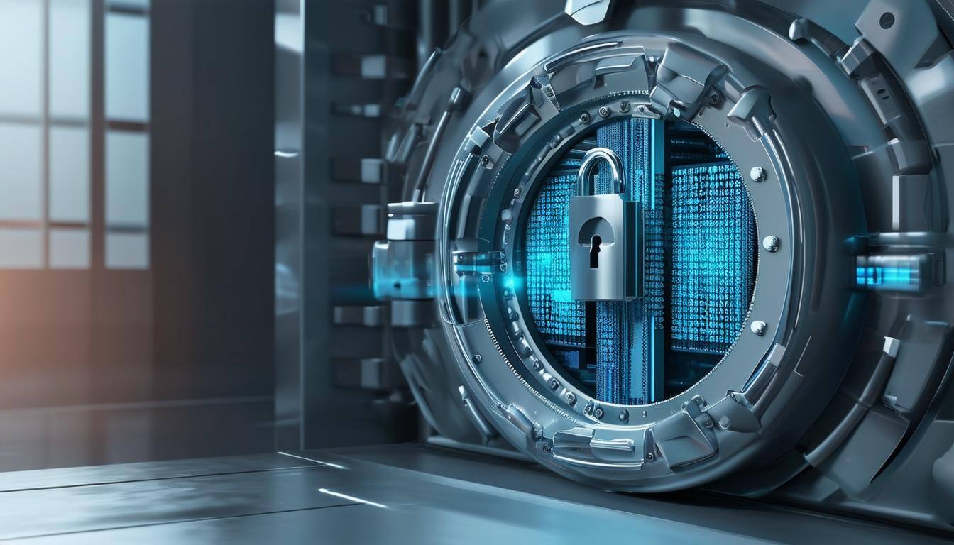 data security image with a vault